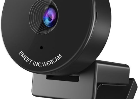 EMEET 1080P Webcam – USB Webcam with Microphone & Physical Privacy Cover, Noise-Canceling Mic, Auto Light Correction, C950 Ultra Compact FHD Web Cam w/ 70°View for Meeting/Online Classes/Zoom/YouTube
